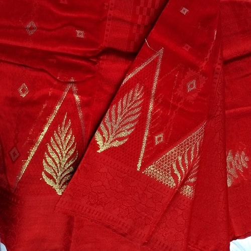 লাল জরি জামদানি শাড়ি - Jamdani Saree