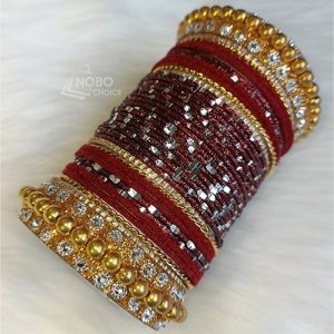 ব্রাইডাল রেড মেরুন চুড়ি - Bridal Red Meroon Churi