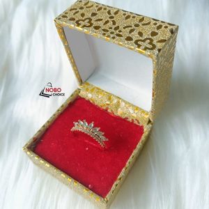 গোল্ডেন ডায়মন্ড কাট আংটি | Golden Diamond Cut Ring